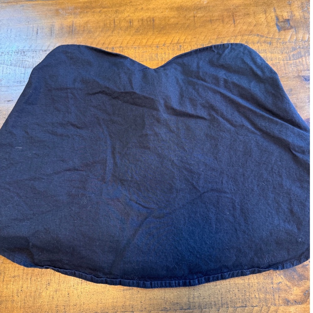 Free People Tube Top Womens Black Cotton Strapless Smocked Boho Peplum Chic